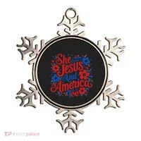 She Loves Jesus And America Too Ornament thumb 0