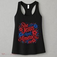 She Loves Jesus And America Too Women's Tank Top thumb 3