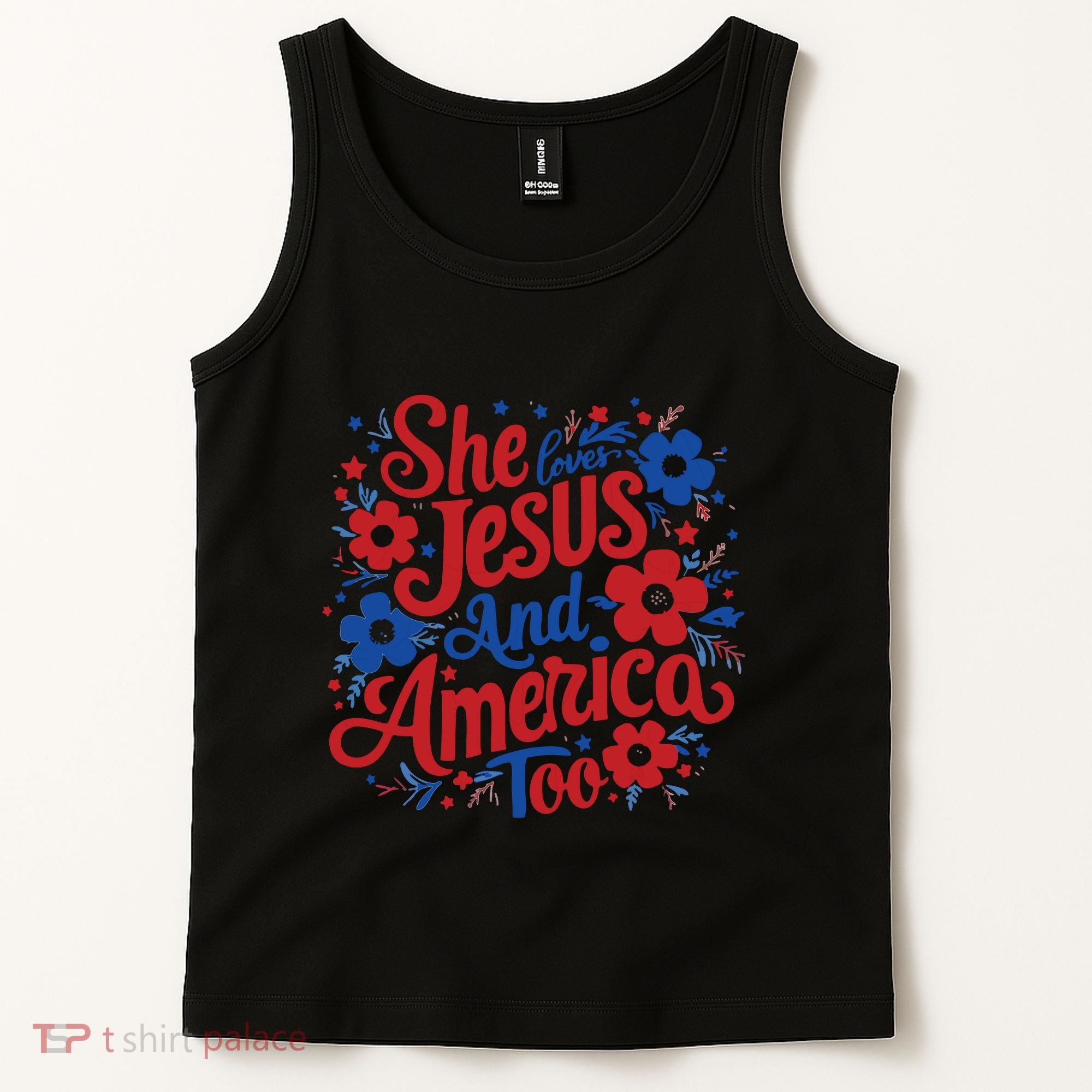 She Loves Jesus And America Too Tank Top