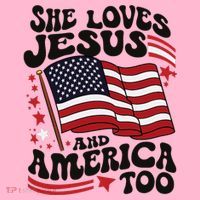 She Loves Jesus And America Christian Coaster thumb 2