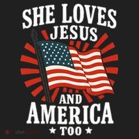 She Loves Jesus And America Women's Sweatshirt thumb 2