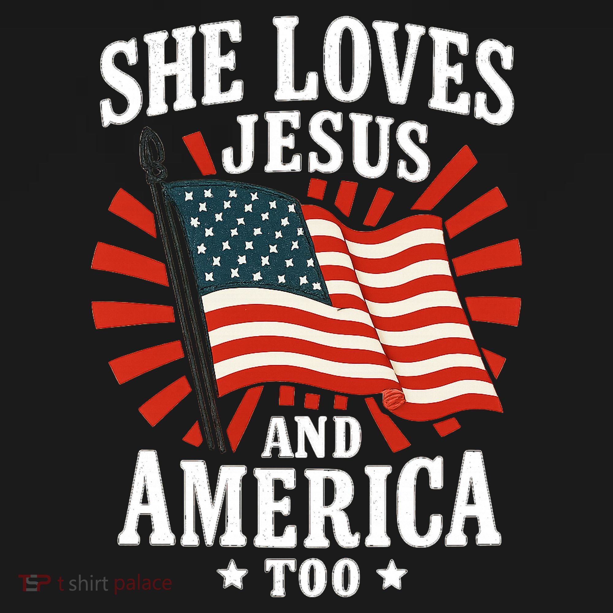 She Loves Jesus And America Coaster