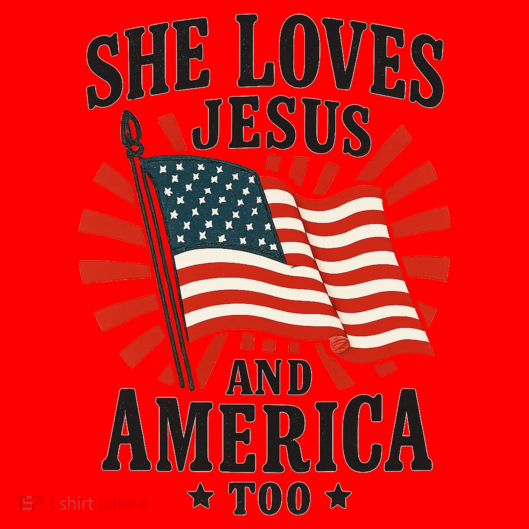 She Loves Jesus And America Santa Hat