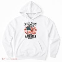 She Loves Jesus And America Hoodie thumb 0