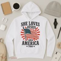 She Loves Jesus And America Hoodie thumb 3
