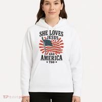She Loves Jesus And America Hoodie thumb 5