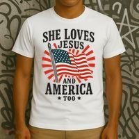 She Loves Jesus And America T-Shirt thumb 3