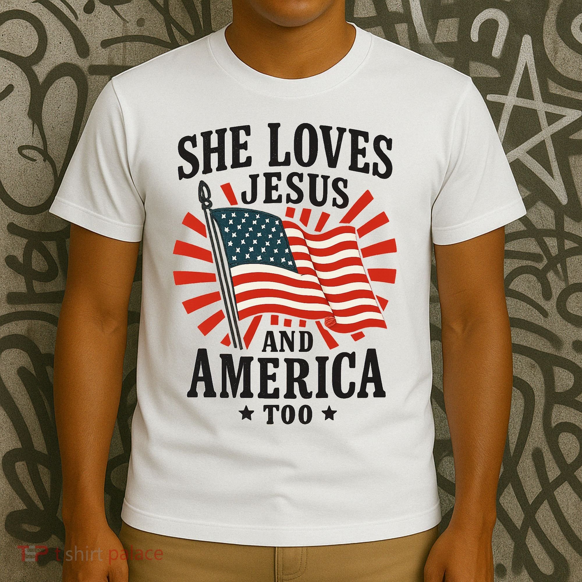 She Loves Jesus And America T-Shirt