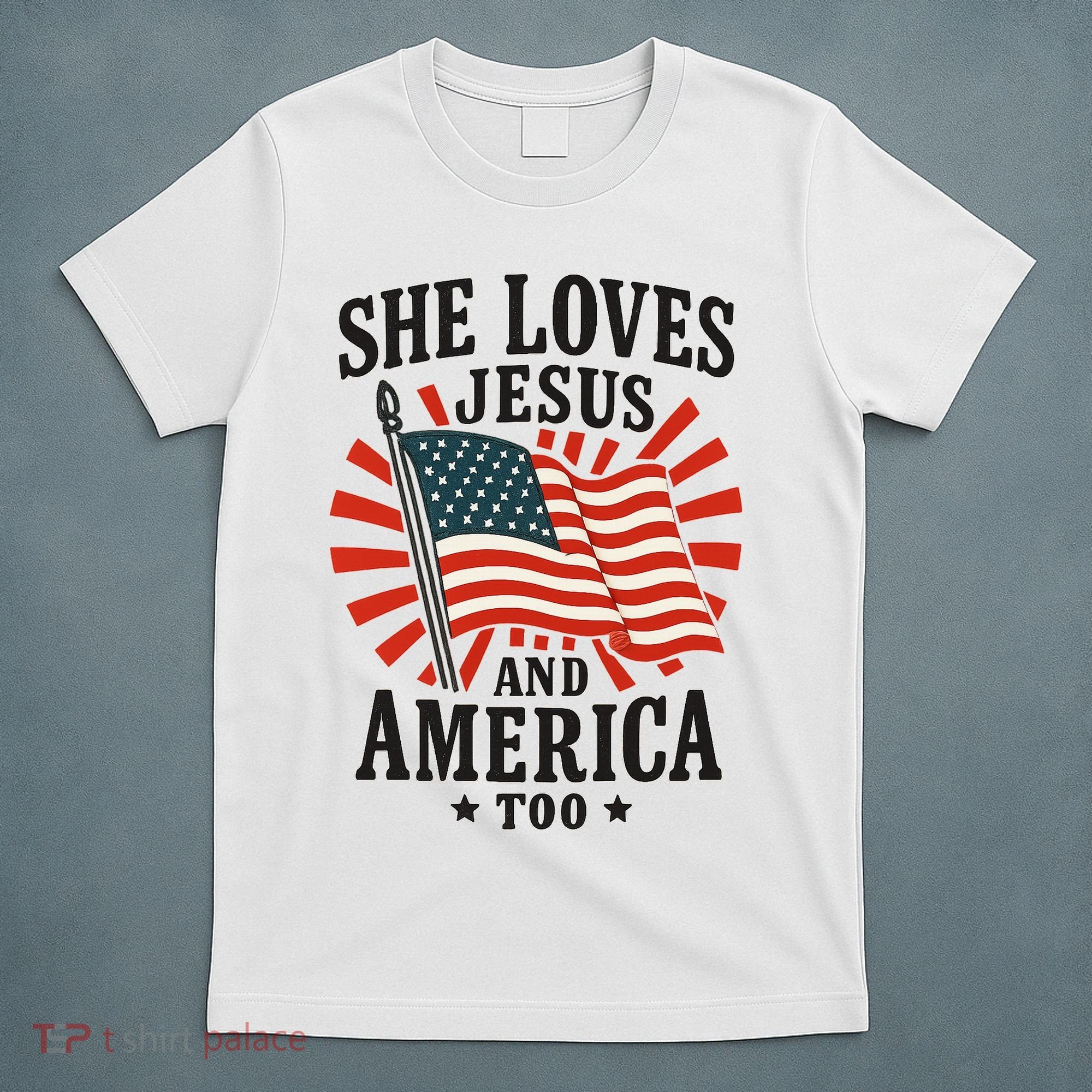 She Loves Jesus And America T-Shirt