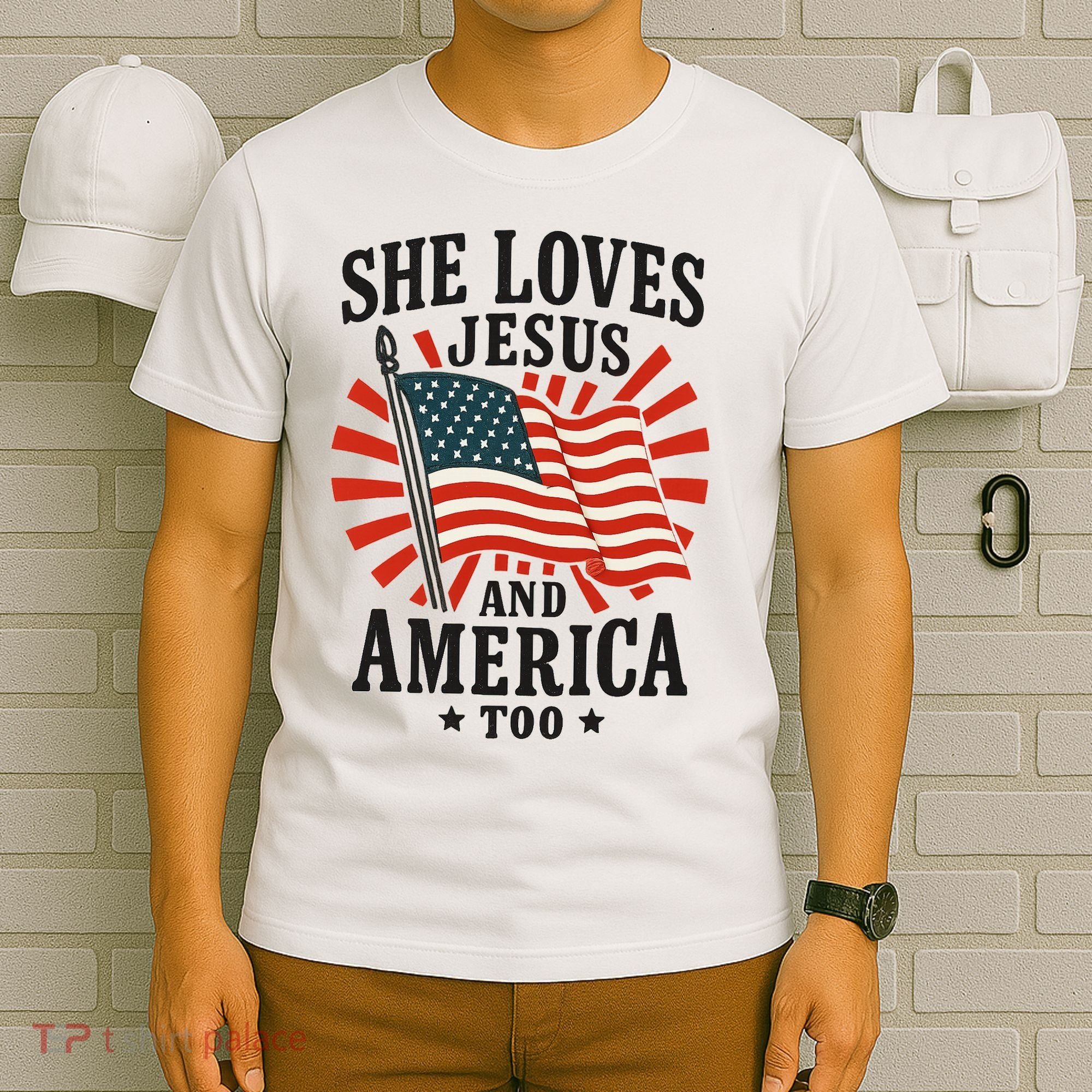 She Loves Jesus And America T-Shirt
