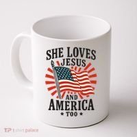 She Loves Jesus And America Coffee Mug thumb 0