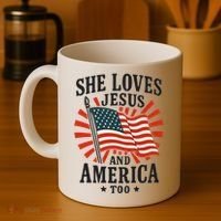 She Loves Jesus And America Coffee Mug thumb 4