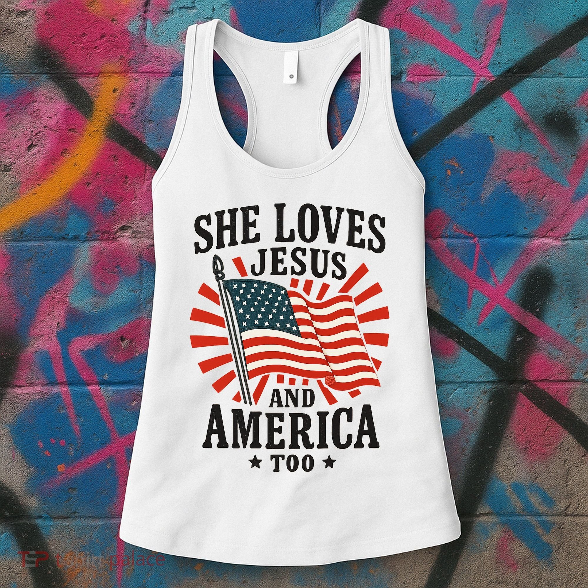 She Loves Jesus And America Women's Tank Top
