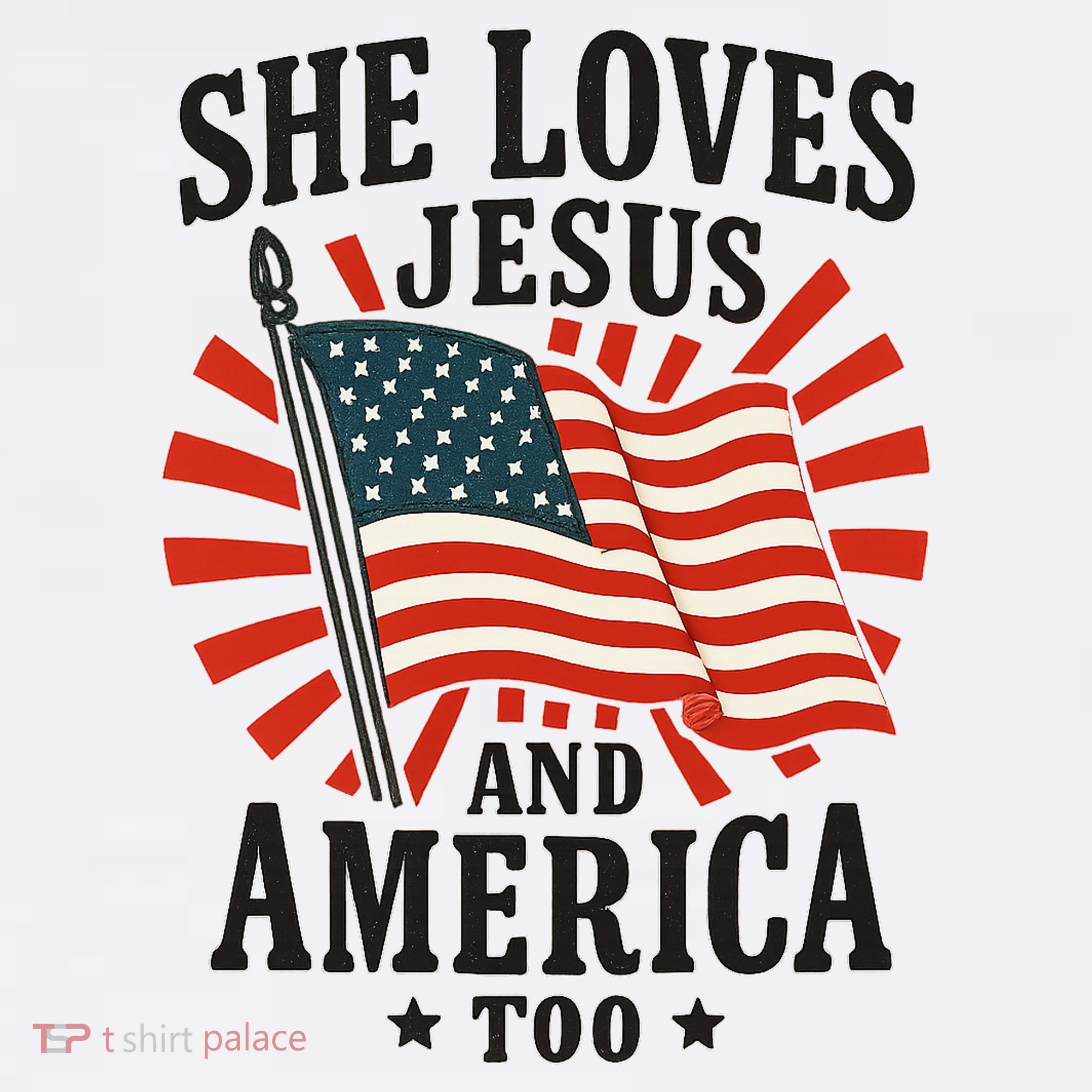 She Loves Jesus And America Women's Tank Top