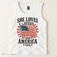 She Loves Jesus And America Tank Top thumb 2