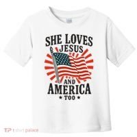 She Loves Jesus And America Toddler T-Shirt thumb 0