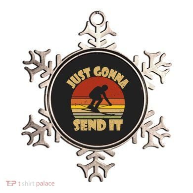 Skiing Lovers Just Gonna Send It Skiers Gift Ornament