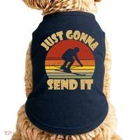 Skiing Lovers Just Gonna Send It Skiers Gift Doggie Tank thumb 0