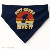 Skiing Lovers Just Gonna Send It Skiers Gift USA-Made Doggie Bandana thumb 0