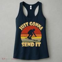 Skiing Lovers Just Gonna Send It Skiers Gift Women's Tank Top thumb 3