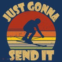 Skiing Lovers Just Gonna Send It Skiers Gift Women's Tank Top thumb 5