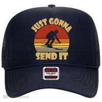 Skiing Lovers Just Gonna Send It Skiers Gift Hat thumb 0