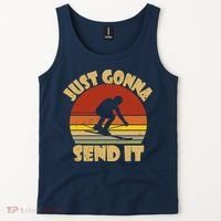 Skiing Lovers Just Gonna Send It Skiers Gift Tank Top thumb 2