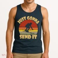 Skiing Lovers Just Gonna Send It Skiers Gift Tank Top thumb 3