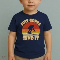 Skiing Lovers Just Gonna Send It Skiers Gift Toddler T-Shirt thumb 2