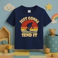 Skiing Lovers Just Gonna Send It Skiers Gift Toddler T-Shirt thumb 3