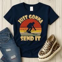 Skiing Lovers Just Gonna Send It Skiers Gift Women's T-Shirt thumb 3
