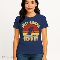 Skiing Lovers Just Gonna Send It Skiers Gift Women's T-Shirt thumb 4