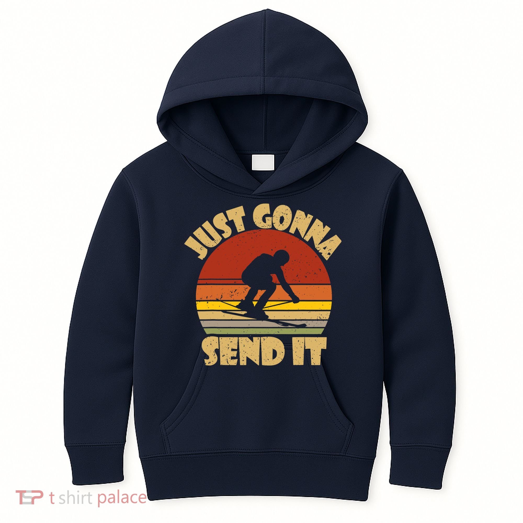 Skiing Lovers Just Gonna Send It Skiers Gift Kids Hoodie