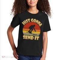 Skiing Lovers Just Gonna Send It Skiers Gift Kids T-Shirt thumb 2