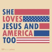 She Loves Jesus And America Too Retro Tote Bag thumb 4