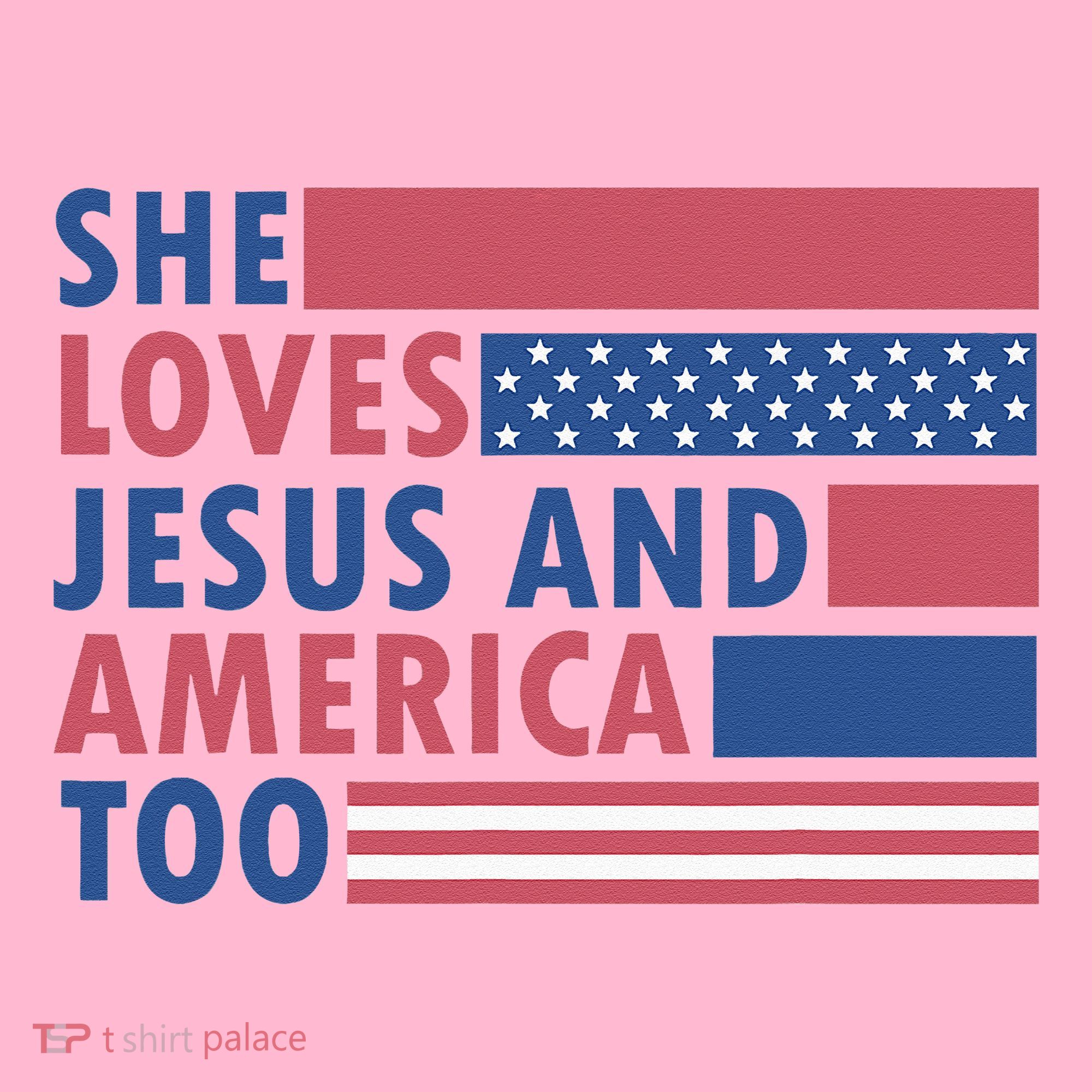 She Loves Jesus And America Too Retro Coaster