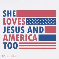 She Loves Jesus And America Too Retro Sweatshirt thumb 3