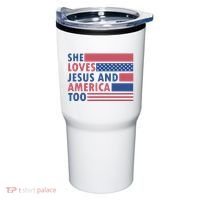 She Loves Jesus And America Too Retro Tumbler thumb 0