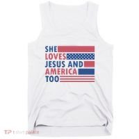 She Loves Jesus And America Too Retro Tank Top thumb 0