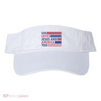 She Loves Jesus And America Too Retro Visor thumb 0