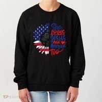 She Loves Jesus And America Too Women's Sweatshirt thumb 0