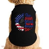 She Loves Jesus And America Too Doggie Tank thumb 0