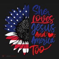 She Loves Jesus And America Too Bucket Hat thumb 4