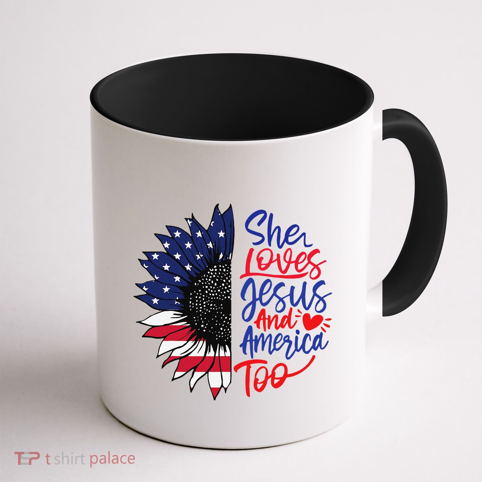 She Loves Jesus And America Too Coffee Mug