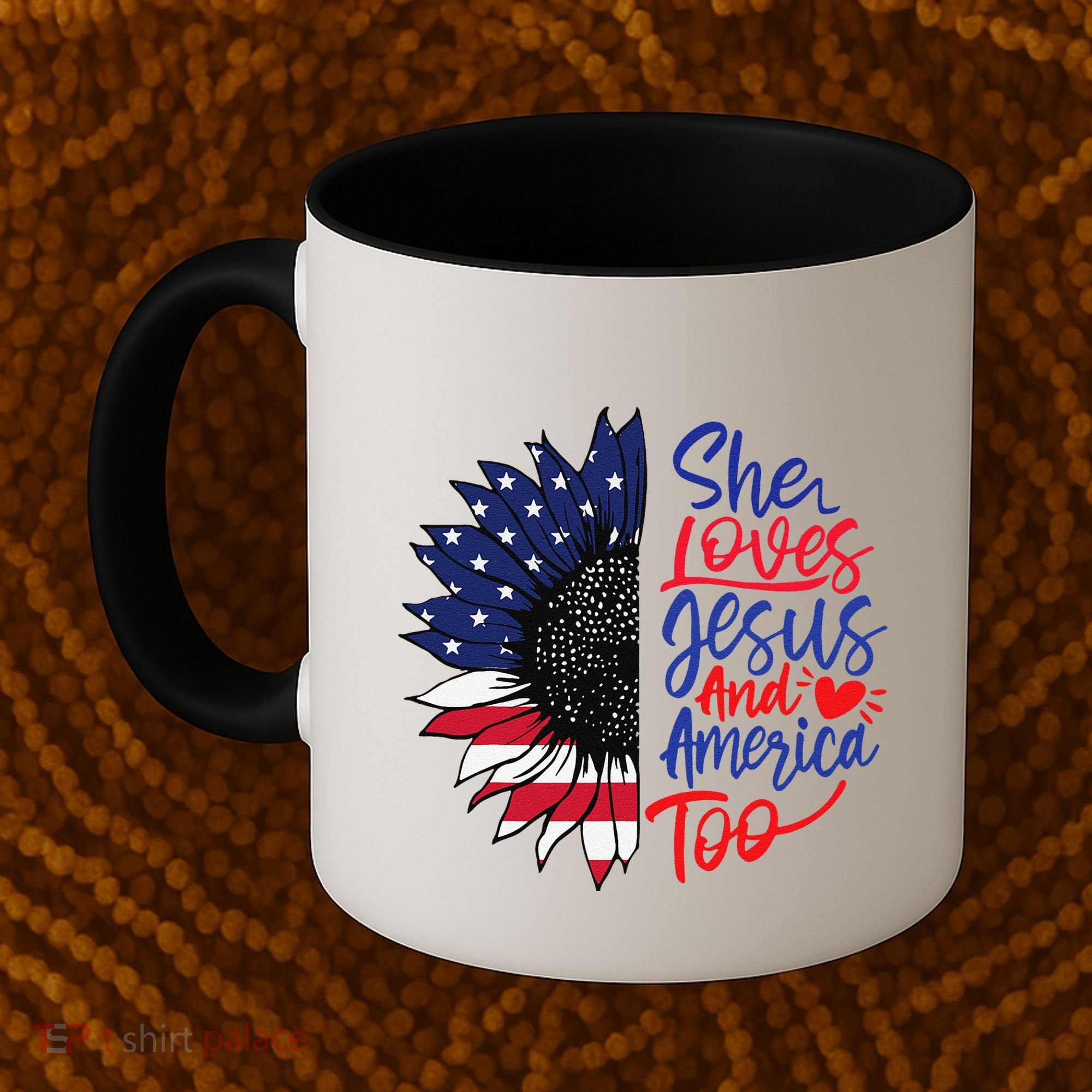 She Loves Jesus And America Too Coffee Mug