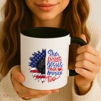 She Loves Jesus And America Too Coffee Mug thumb 3