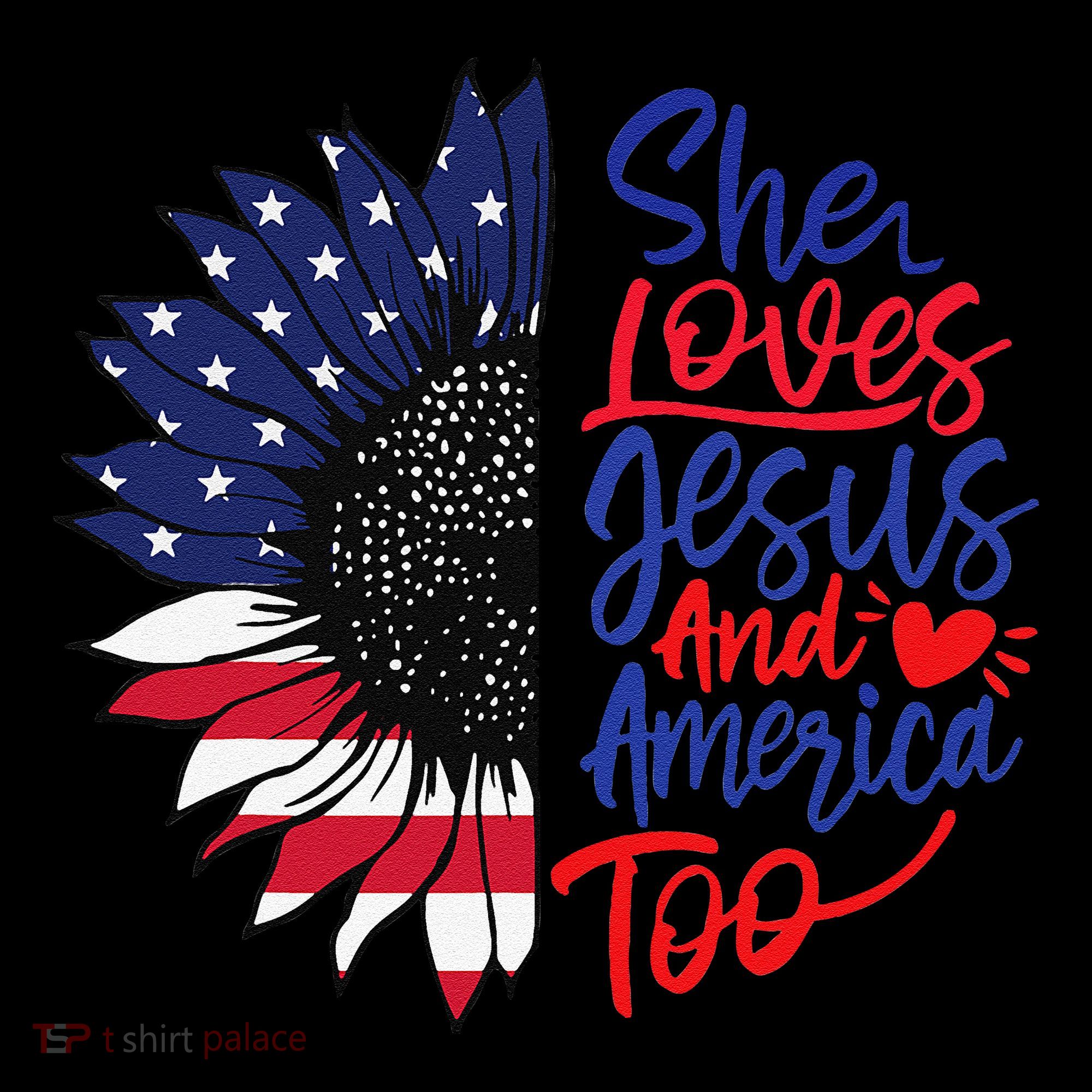 She Loves Jesus And America Too Coffee Mug