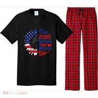 She Loves Jesus And America Too Pajama Set thumb 0