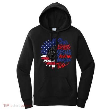 She Loves Jesus And America Too Women's Hoodie