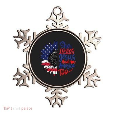 She Loves Jesus And America Too Ornament